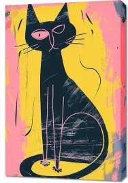 obraz-60x90cm-kontrastowa-kotka