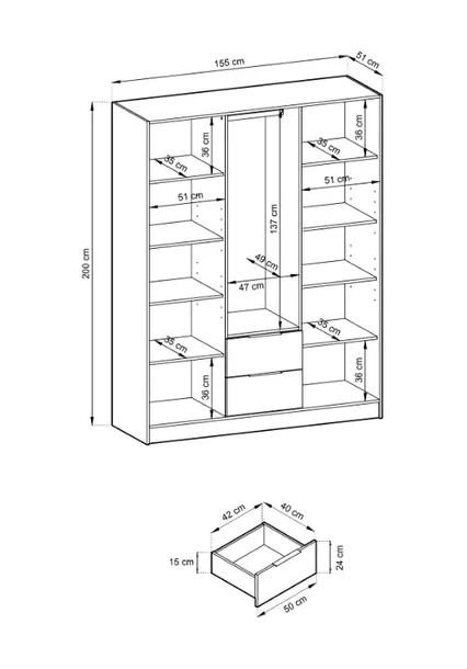 szafa-lamele-155cm-grafit-nela-ps-kolor-frontow-grafit
