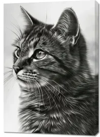 obraz-70x100cm-kocie-wpatrzenie