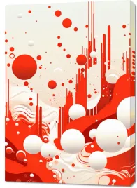 obraz-70x100cm-krwiscie-czerwone-wibracje