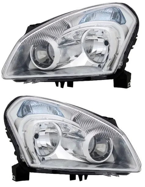 NISSAN QASHQAI REFLEKTOR LAMPA PRZEDNIA KOMPLET