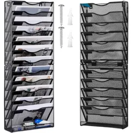 uchwyt-scienny-dokumenty-a4-metalowy-organizer-siatkowy-12-poziomow-czarny