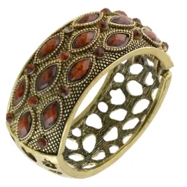 metalowa-sztywna-bransoletka-brazowe-kamienie