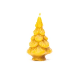 swieca-z-wosku-pszczelego-choinka-z-bombkami
