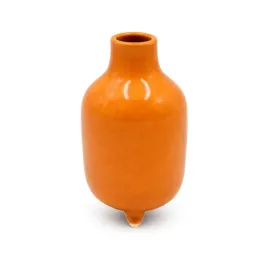 wazon-ceramiczny-dekoracyjny-pomaranczowy-na-trzech-nozkach-10-cm