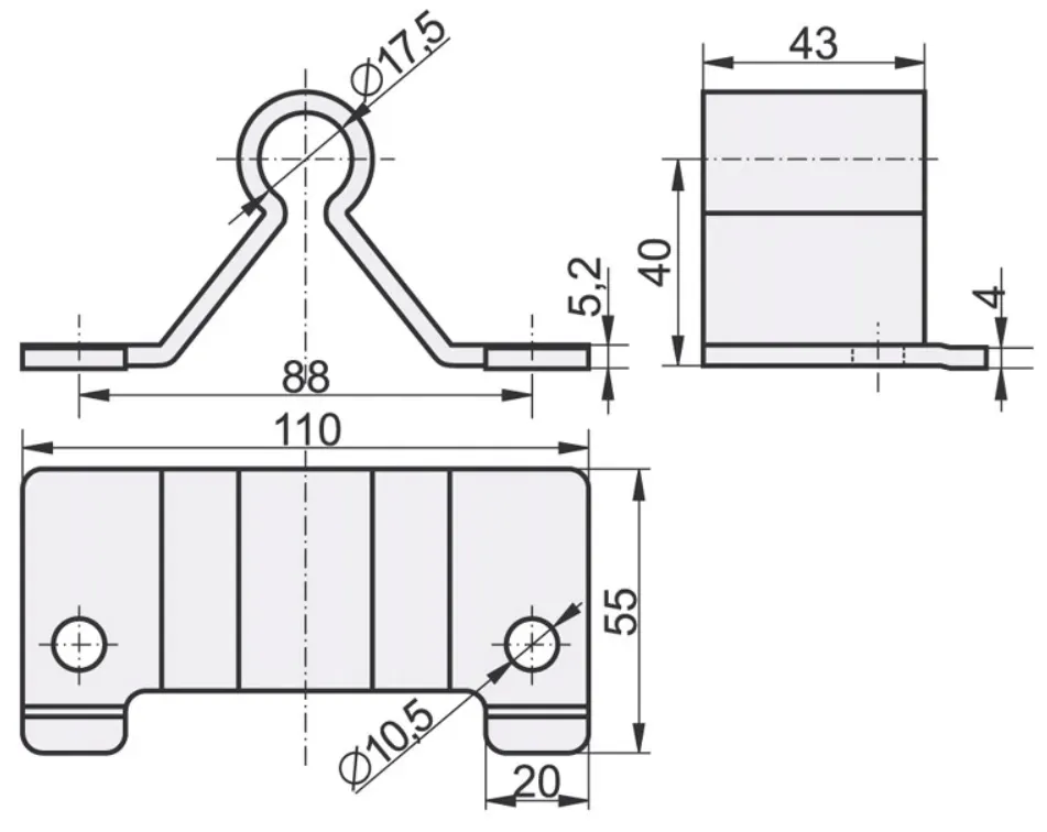 stopa-ramiona-bramy-4-mm-ocynk-kmpl-stan-nowy