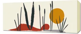 obraz-70x30cm-trzcina-przy-zachodzie
