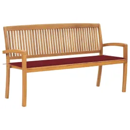 lawka-ogrodowa-tekowa-z-poduszka-159x575x90-cm-winna-czerwien