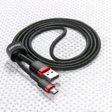 baseus-cafule-micro-usb-cable-300cm-grey-black-waga-z-opakowaniem-0-3-kg-stan-nowy