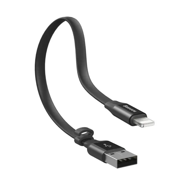 baseus-nimble-lightning-cable-23cm-grey-waga-z-opakowaniem-0-3-kg-stan-nowy