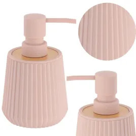 dozownik-na-mydlo-plyn-z-pompka-250ml-pojemnik-do-lazienki-rozowy-guma-abs