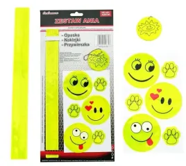 zestaw-odblaskow-opaska-odblaskowa-naklejki-brelok