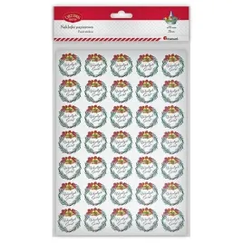 naklejki-papier-wianek-z-dzwonkami-wesolych-swiat