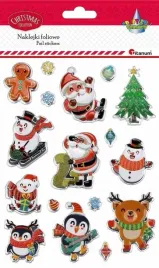 naklejki-wypukle-mikolaje-balwanki-ciastek-17szt