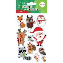 naklejki-xmas-animals-10x20cm-happy-color