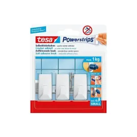 tesa-haczyki-wieszaki-samoprzylepne-prostokatne-do-1kg-male-biale-3szt