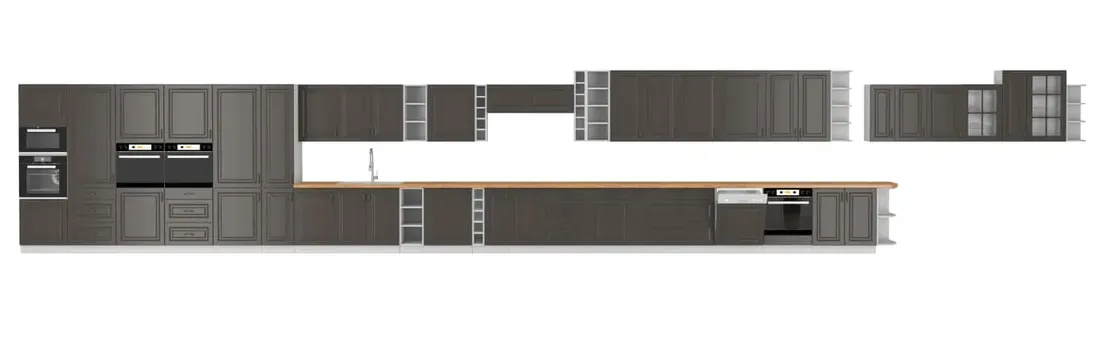 meble-kuchenne-stilo-grafit-bialy-250cm