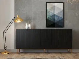 ryflowana-komoda-czarny-mat-zlote-nogi-stelaz