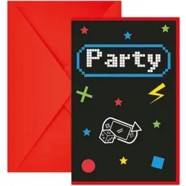 zaproszenia-urodzinowe-gaming-party-procos-6-szt
