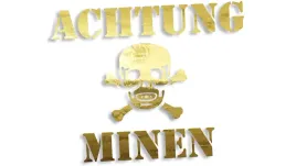 wycinana-naklejka-achtung-minen-zloty-chrom