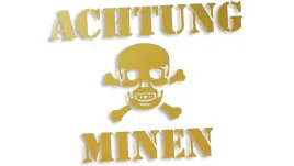 wycinana-naklejka-achtung-minen-zlota
