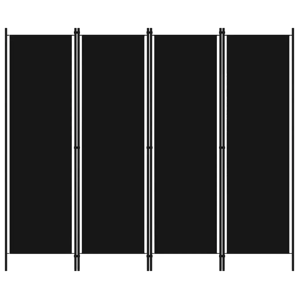 parawan-4-panelowy-czarny-200-x-180-cm
