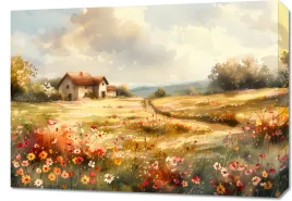 obraz-70x50cm-sielski-domek