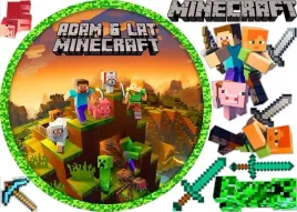 oplatek-na-tort-minecraft-okrag-na-gore-8-elementow-na-bok-tortu