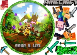 oplatek-na-tort-minecraft-okrag-na-gore-8-elementow-na-bok-tortu