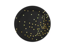 talerzyki-papierowe-czarne-w-zlote-groszki-18-cm-6-szt