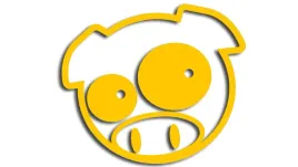 wycinana-naklejka-pig-swinka-swinia-subaru-zolta