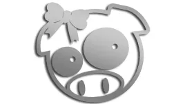 wycinana-naklejka-pig-swinka-swinia-girl-subaru-srebrna