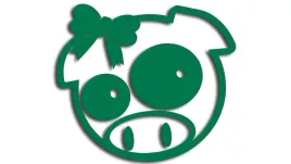wycinana-naklejka-pig-swinka-swinia-girl-subaru-zielona