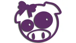 wycinana-naklejka-pig-swinka-swinia-girl-subaru-fioletowa