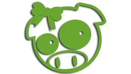 wycinana-naklejka-pig-swinka-swinia-girl-subaru-jasny-zielony