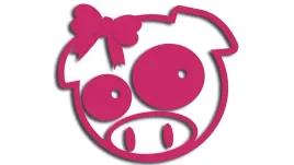 wycinana-naklejka-pig-swinka-swinia-girl-subaru-rozowa