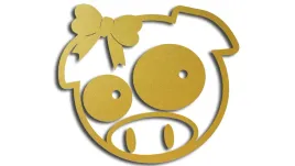 wycinana-naklejka-pig-swinka-swinia-girl-subaru-zlota
