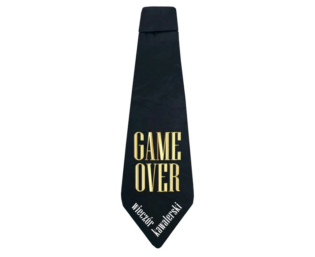 krawat-game-over-10x32cm
