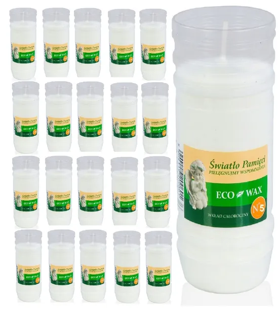 Wkłady PARAFINOWE całoroczne 60h N5 (24szt) ZAPALARKA GRATIS