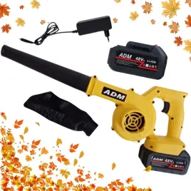 dmuchawa-do-lisci-akumulatorowa-do-ogrodu-reczna-zolta-2x-akumulator