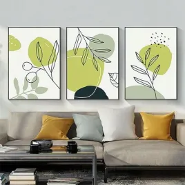 obraz-plakat-na-sciane-na-plotnie-bez-ramy-3x-60x90cm-abstrakcyjne-rosliny