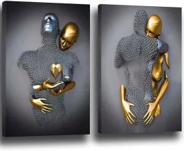 plakat-50x70cm-dekoracja-z-nadrukiem-metalowe-rzezby-bez-ramki-2-szt