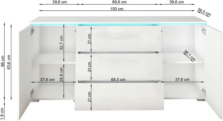 komoda-vera-150-dab-wotan-kolekcja-vera