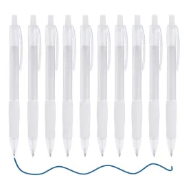 10x-dlugopis-bialy-z-przyciskiem-dopasowany-szkolny-niebieski-tusz
