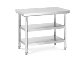 stol-gastronomiczny-centralny-blat-roboczy-100x70cm-2-polki-stal-nierdzewna