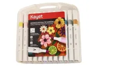 kayet-flamastry-markery-wodne-dwustronne-24szt-kwiatki