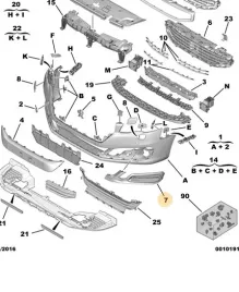 kratka-grilla-peugeot-508-lewa-98076314xt