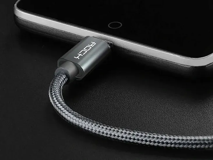rock-kabel-micro-usb-1m-nylonowy-tarnish-stan-nowy