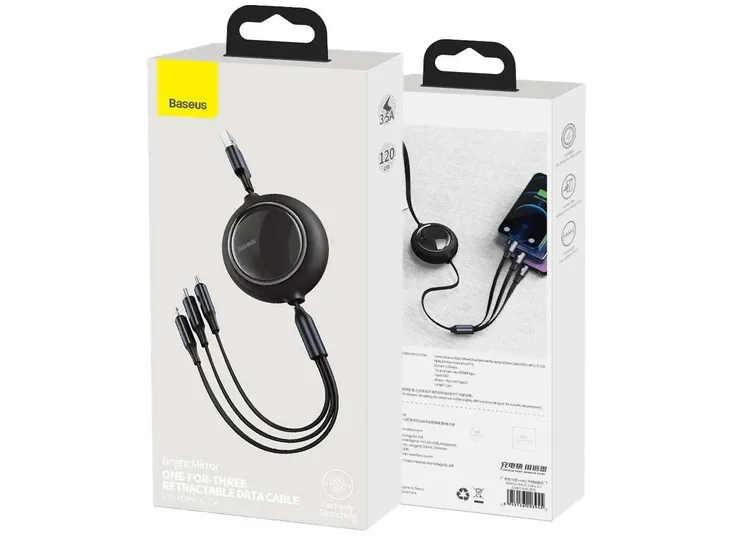 kabel-usb-baseus-bright-mirror-3w1-micro-usb-lightning-usb-c-czarny-waga-z-opakowaniem-0-3-kg-stan-nowy