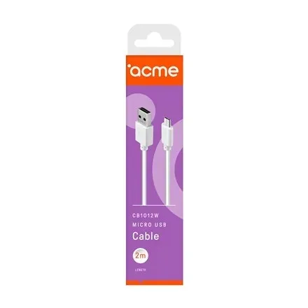 acme-cable-cb1012w-2-m-white-micro-usb-usb-a-waga-z-opakowaniem-0-3-kg-stan-nowy
